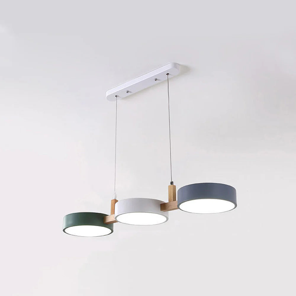 Lampada a Sospensione in Metallo Nordica Moderna a Cilindro