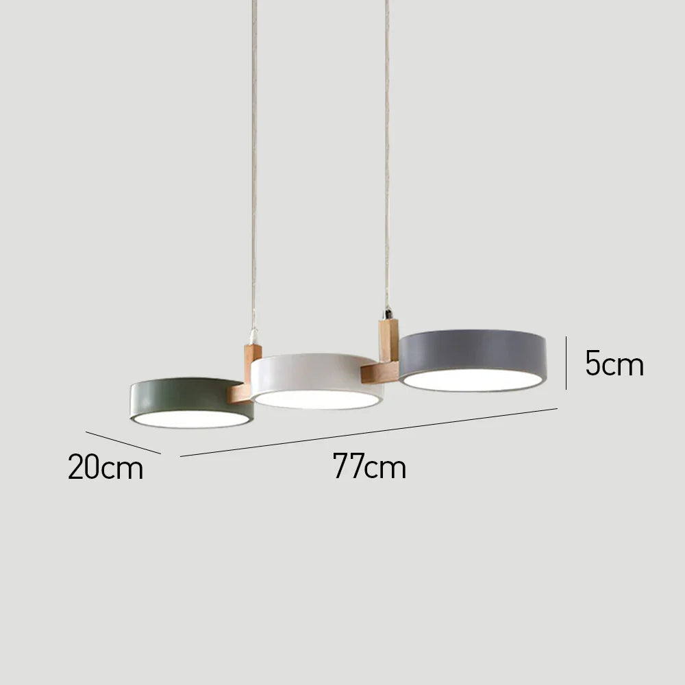 Lampada a Sospensione in Metallo Nordica Moderna a Cilindro