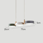 Lampada a Sospensione in Metallo Nordica Moderna a Cilindro