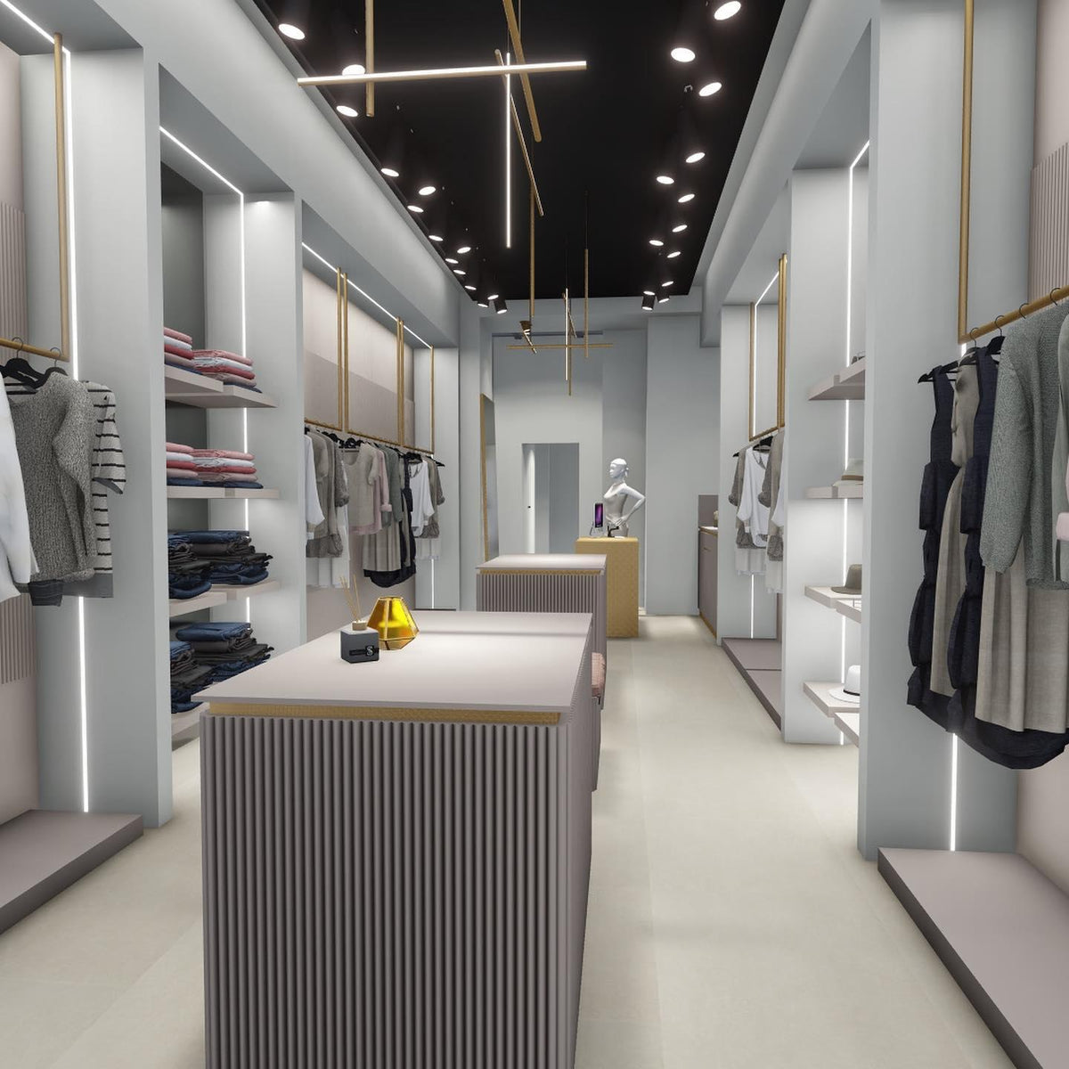 Lampadario Lineare Gridline