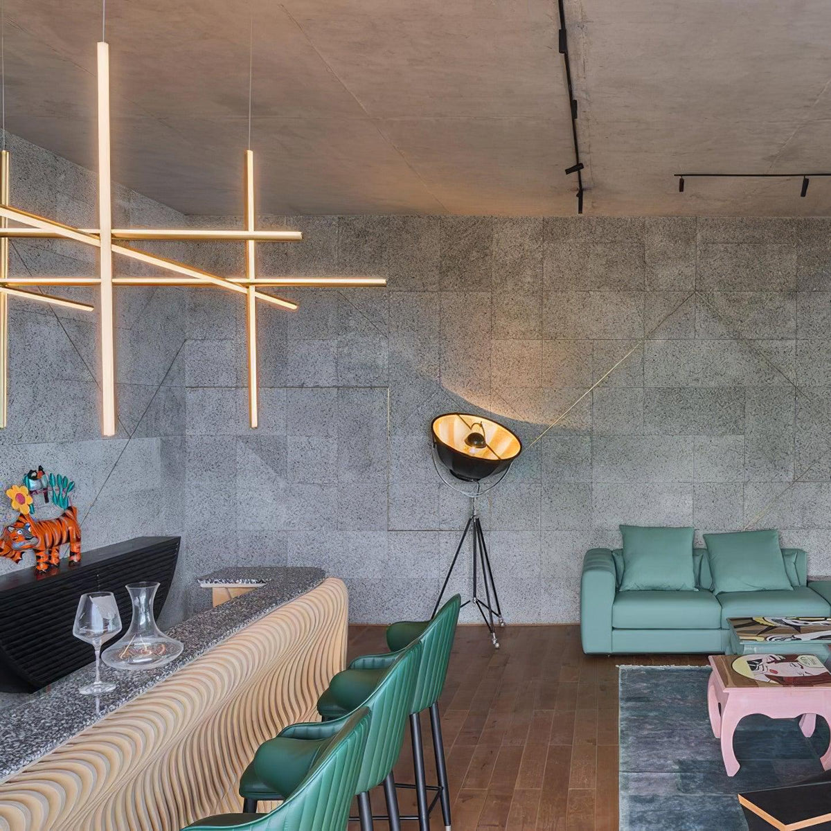 Lampadario Lineare Gridline