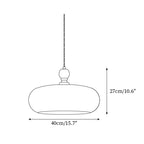 Lampada a sospensione con paralume in vetro ambra Eldom