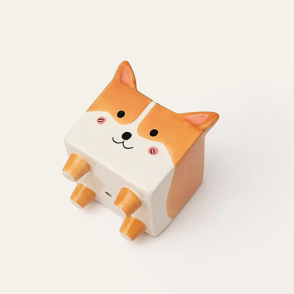 Vaso da Piante in Ceramica Cartoon Corgi & Agnello