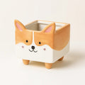 Vaso da Piante in Ceramica Cartoon Corgi & Agnello