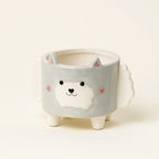Vaso da Piante in Ceramica Cartoon Corgi & Agnello