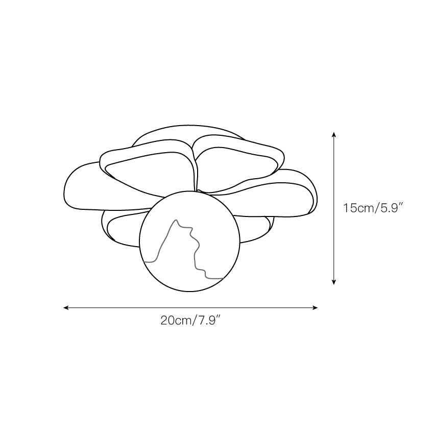 Lampada da soffitto a forma di fiore Cream Bloom