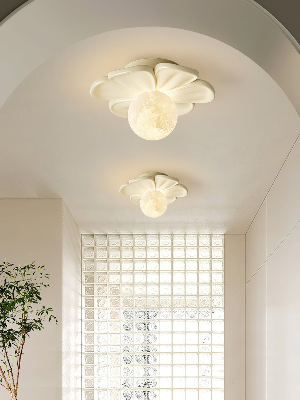 Lampada da soffitto a forma di fiore Cream Bloom
