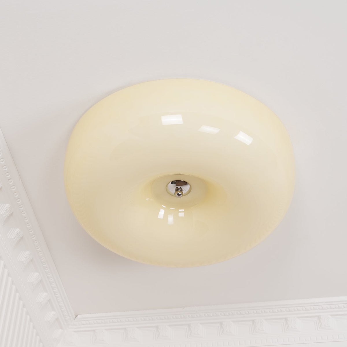 Lampada da Soffitto con Pulsante in Vetro