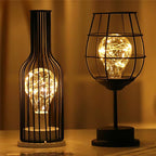 Lampade da Tavolo Wireless con Paralumi in Metallo Nero