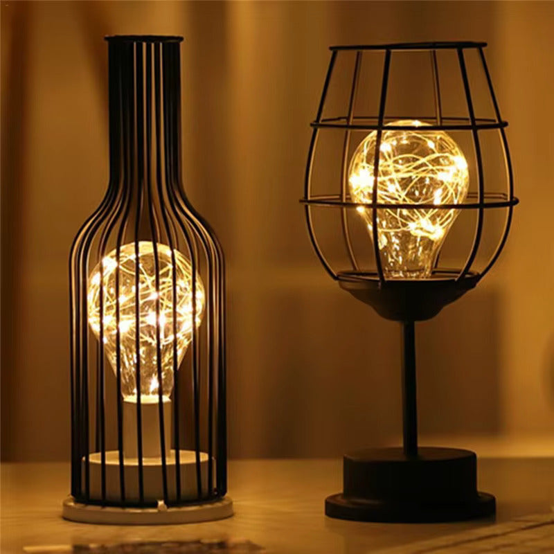Lampade da Tavolo Wireless con Paralumi in Metallo Nero