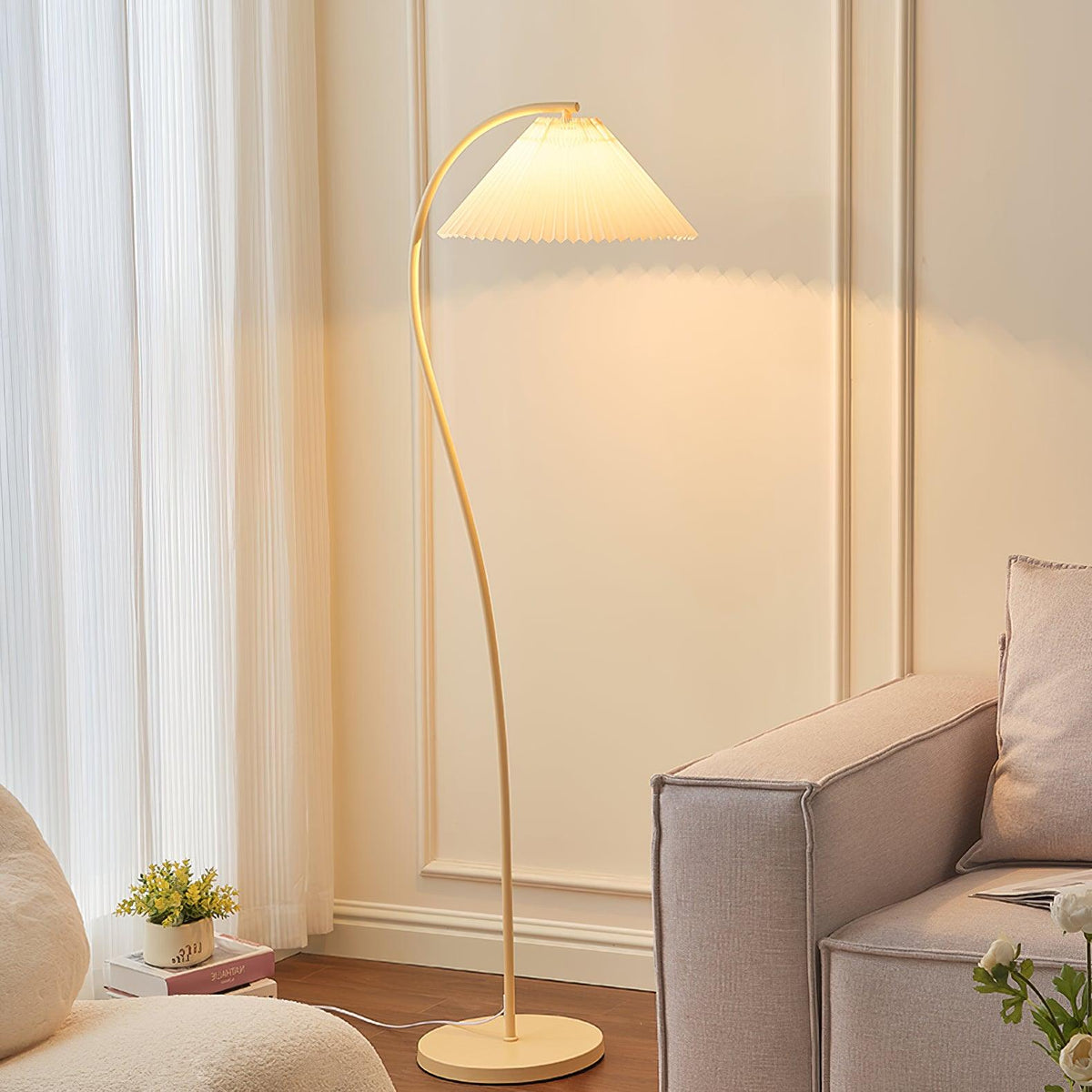 Lampada da Terra Crescini Pieghettata