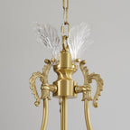 Lampadario in Cristallo di Ottone Postmoderno Crinolina di Lusso
