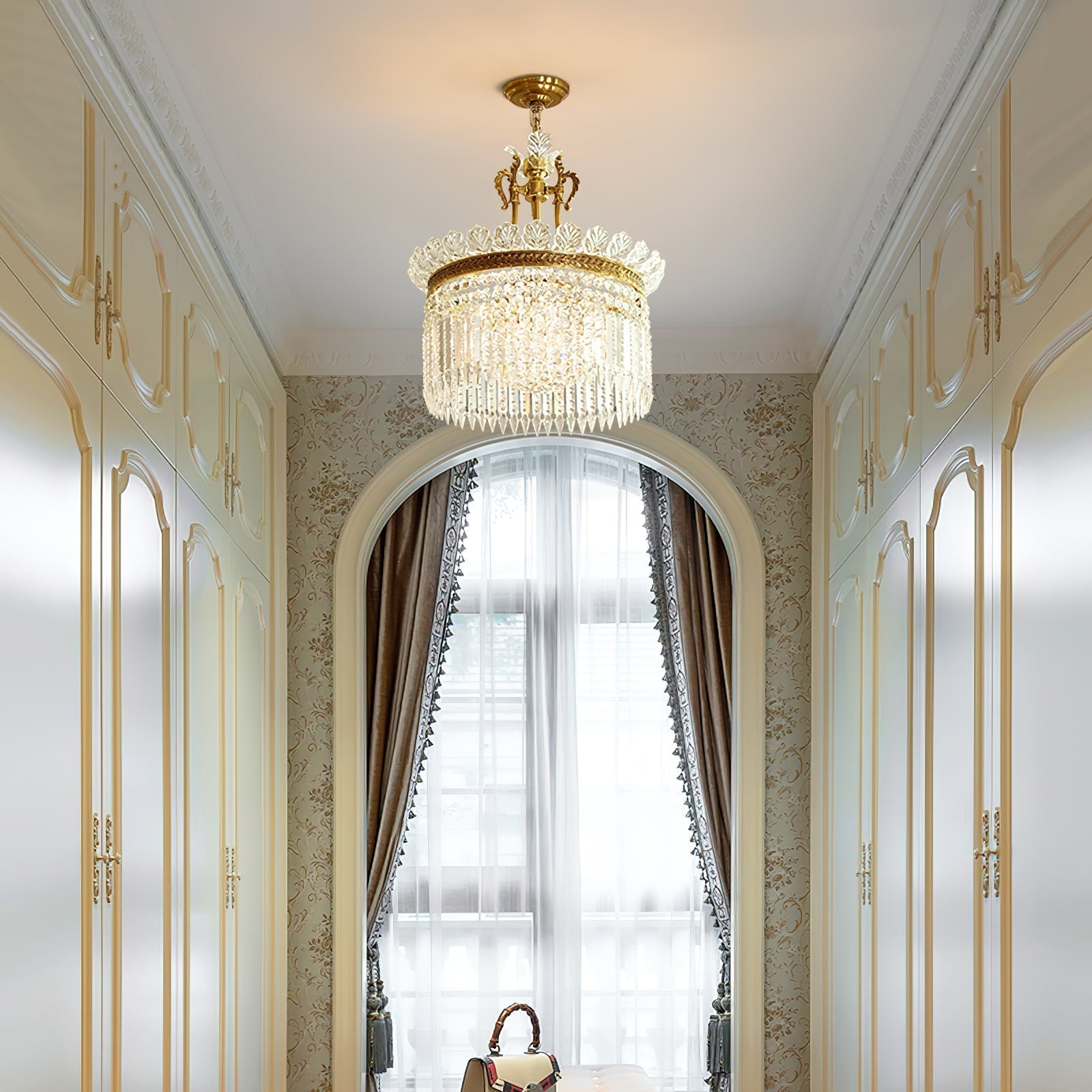 Candelabro Miles Chandelier in Stile Impero Francese di Lusso per Fattoria