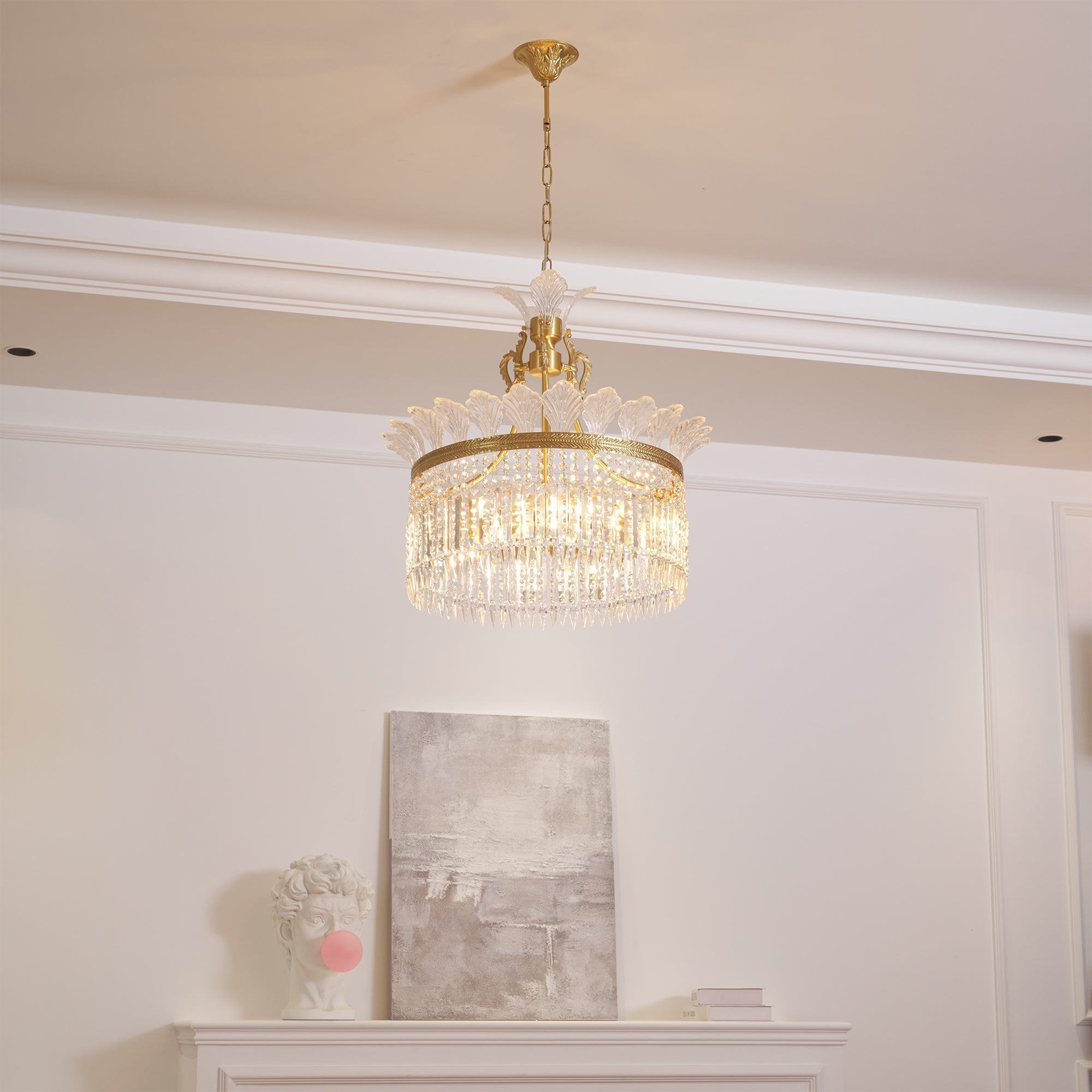 Candelabro Miles Chandelier in Stile Impero Francese di Lusso per Fattoria