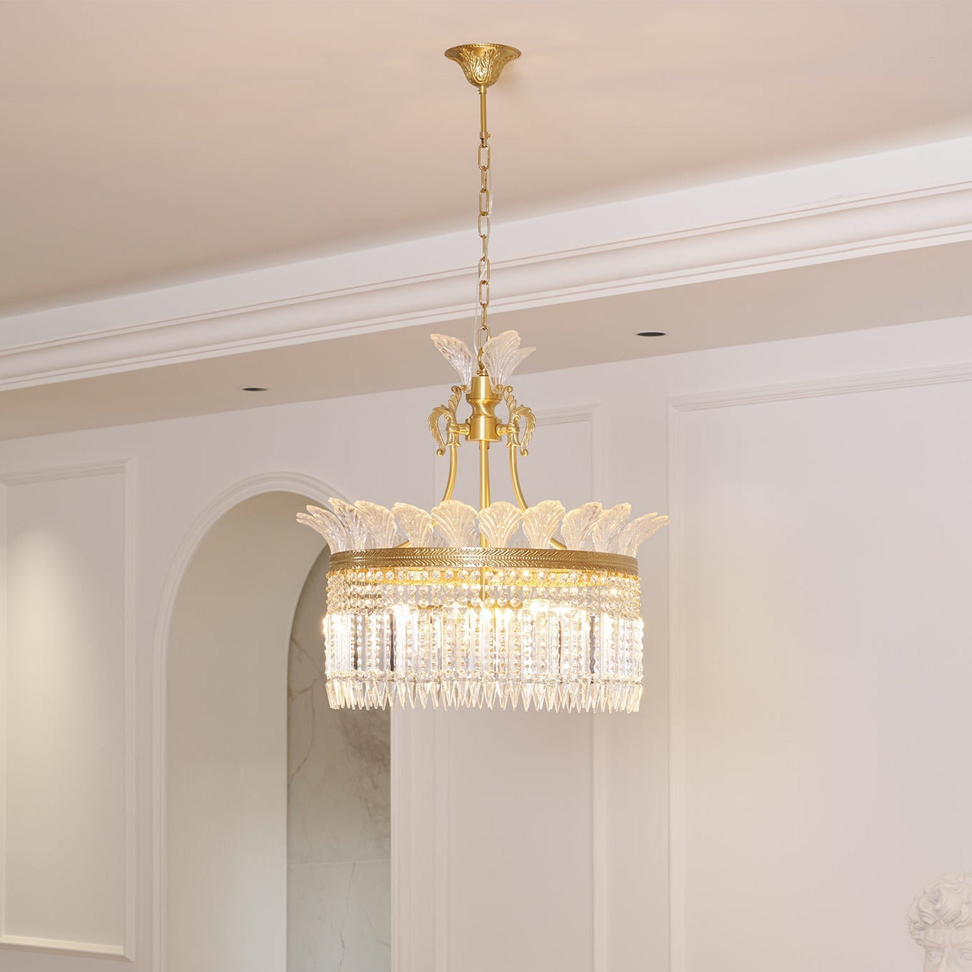 Candelabro Miles Chandelier in Stile Impero Francese di Lusso per Fattoria