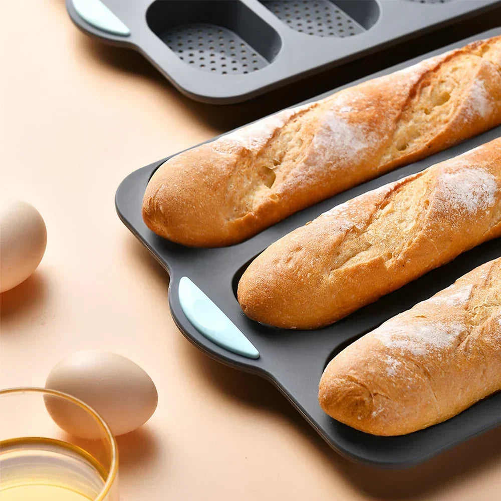 Stampo per Baguette in Silicone con Rivestimento Antiaderente – Stampo Flessibile per Pane