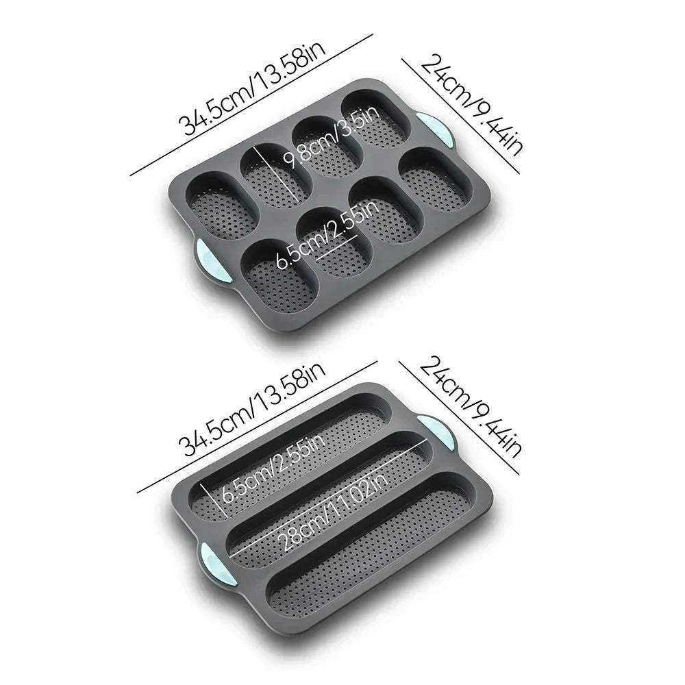 Stampo per Baguette in Silicone con Rivestimento Antiaderente – Stampo Flessibile per Pane