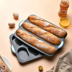 Stampo per Baguette in Silicone con Rivestimento Antiaderente – Stampo Flessibile per Pane