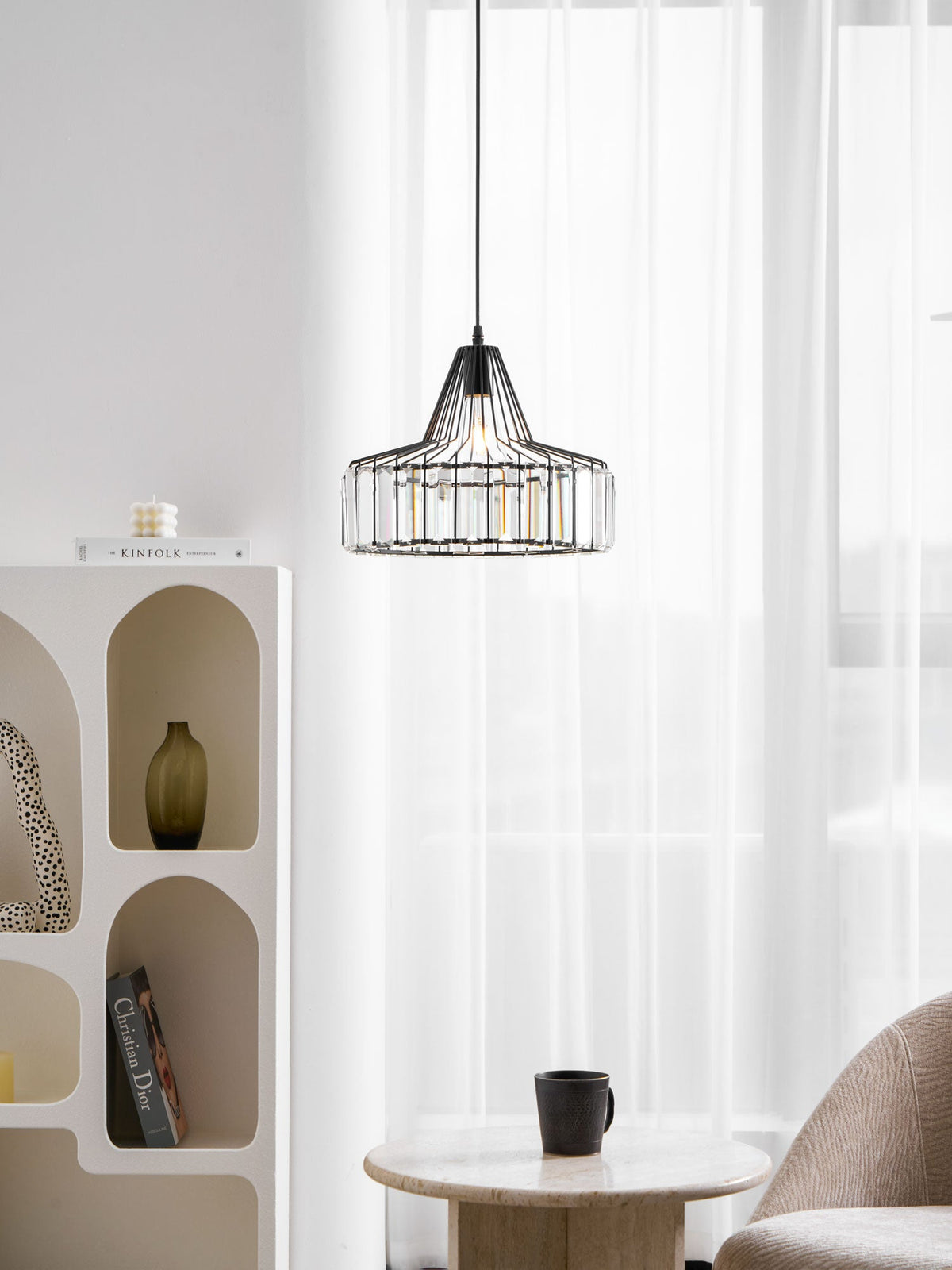 Lampada a sospensione Crystal Drum