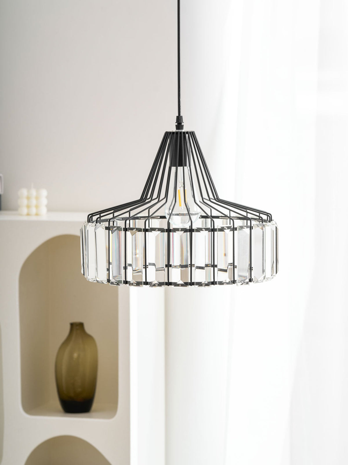 Lampada a sospensione Crystal Drum