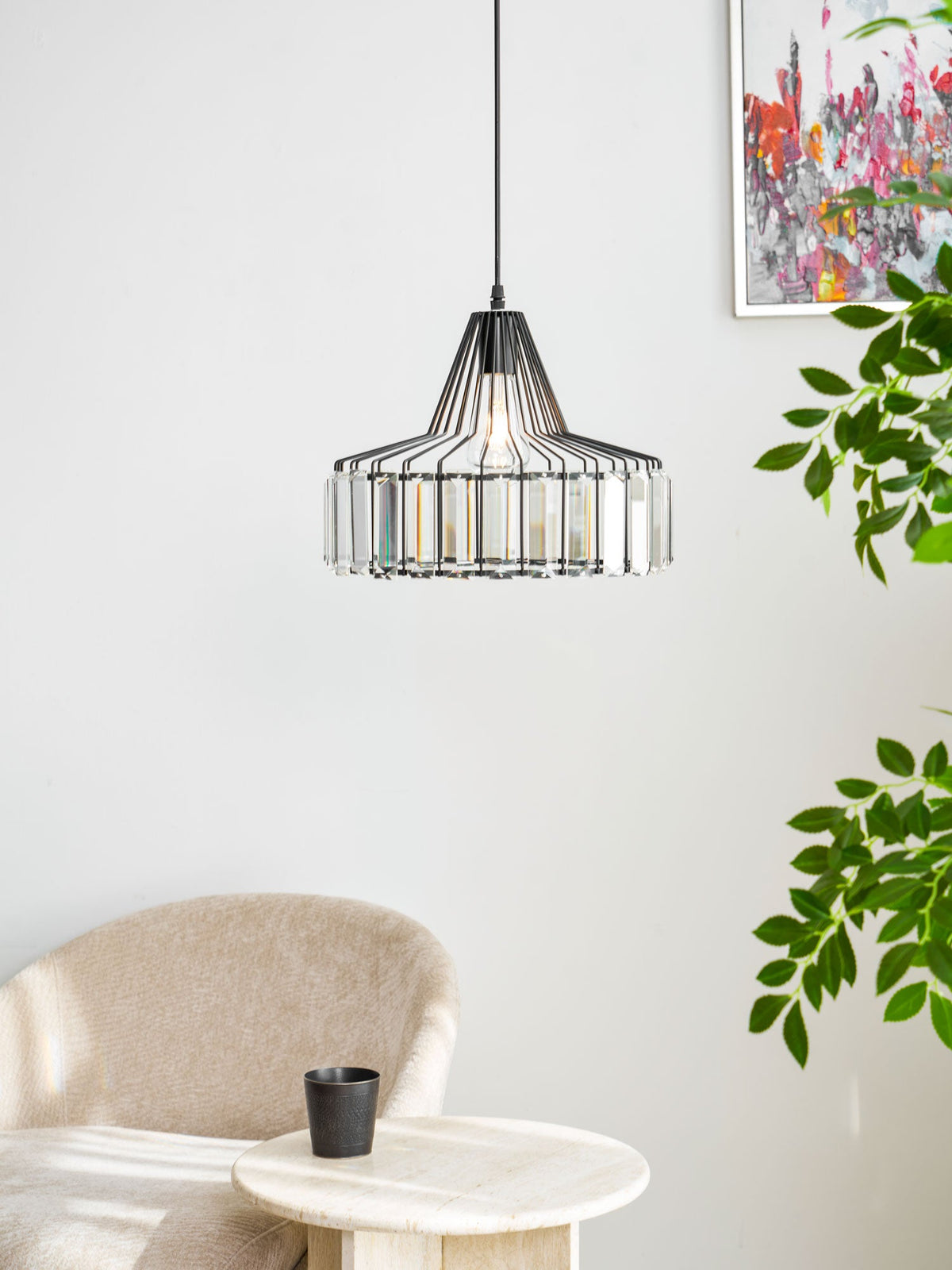 Lampada a sospensione Crystal Drum