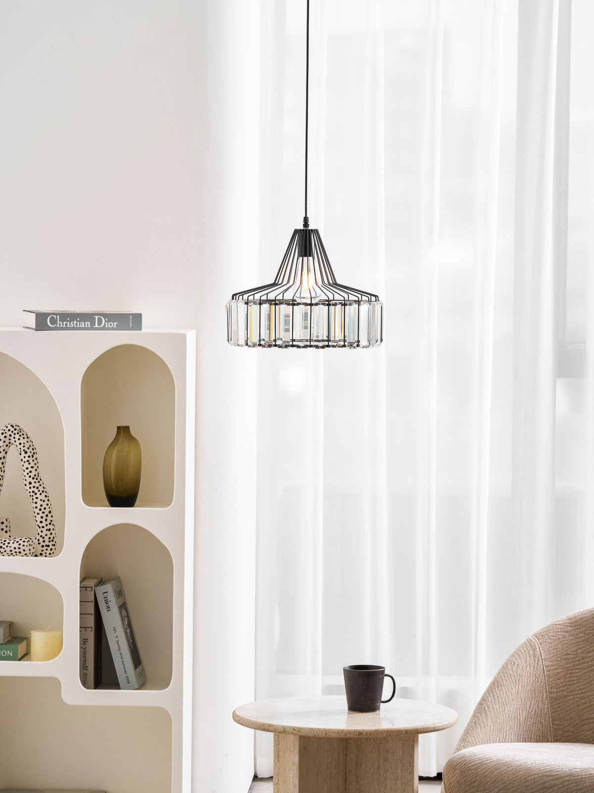 Lampada a sospensione Crystal Drum