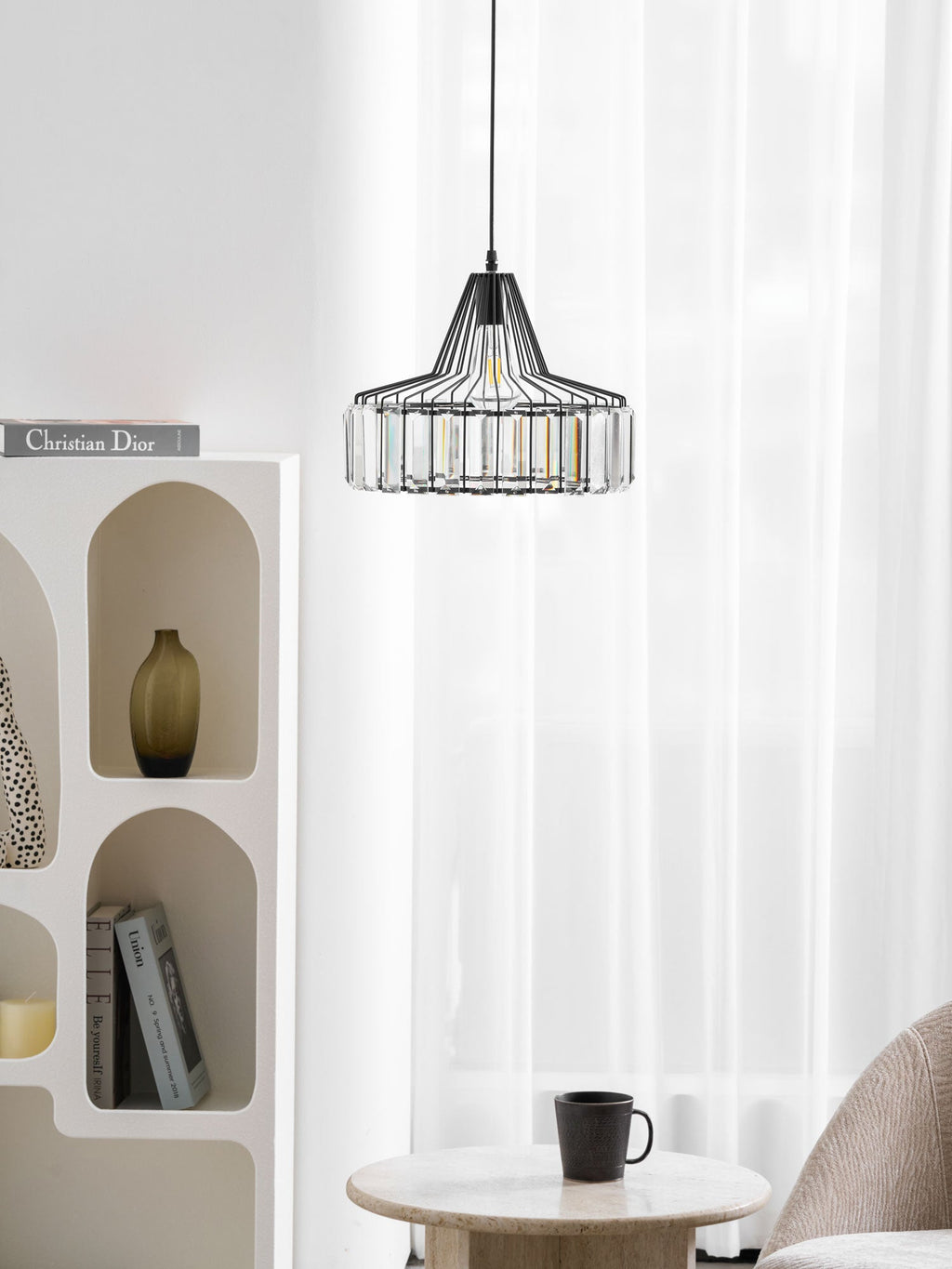 Lampada a sospensione Crystal Drum