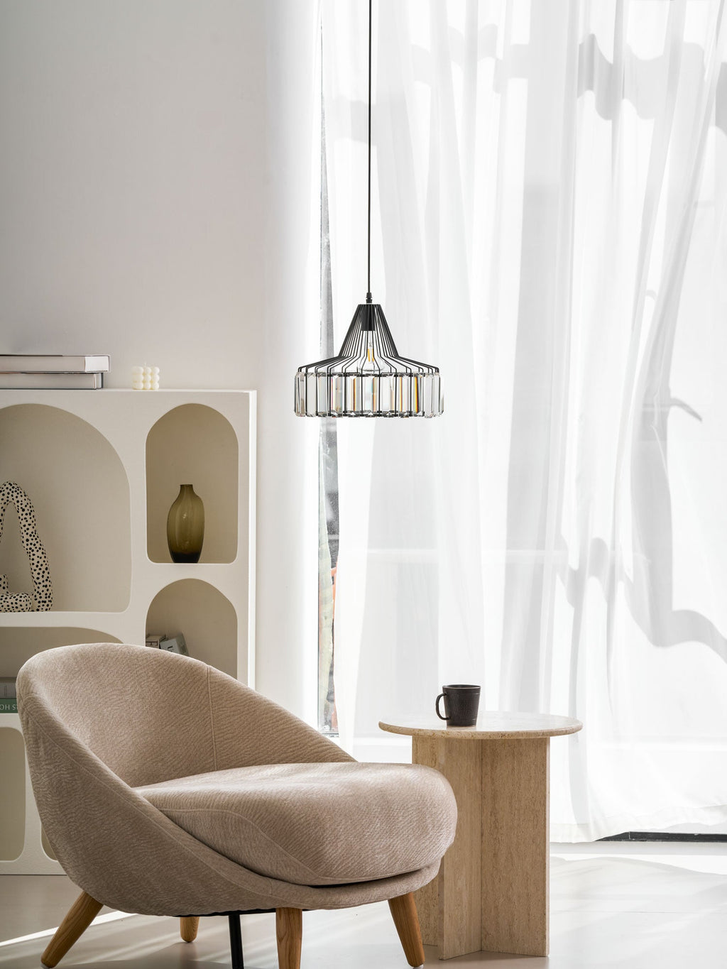 Lampada a sospensione Crystal Drum