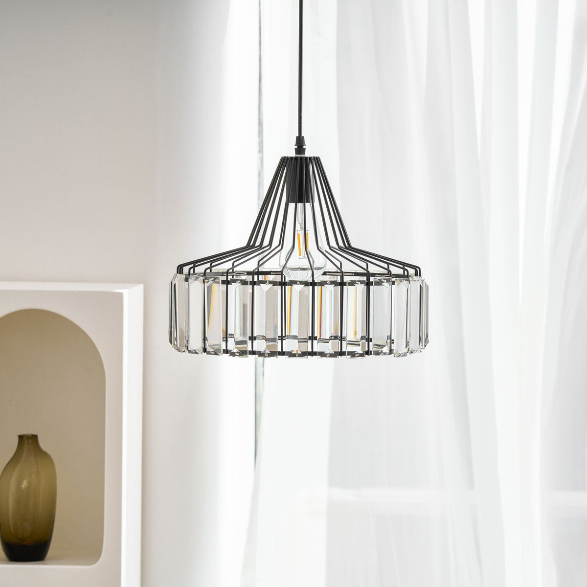 Lampada a sospensione Crystal Drum