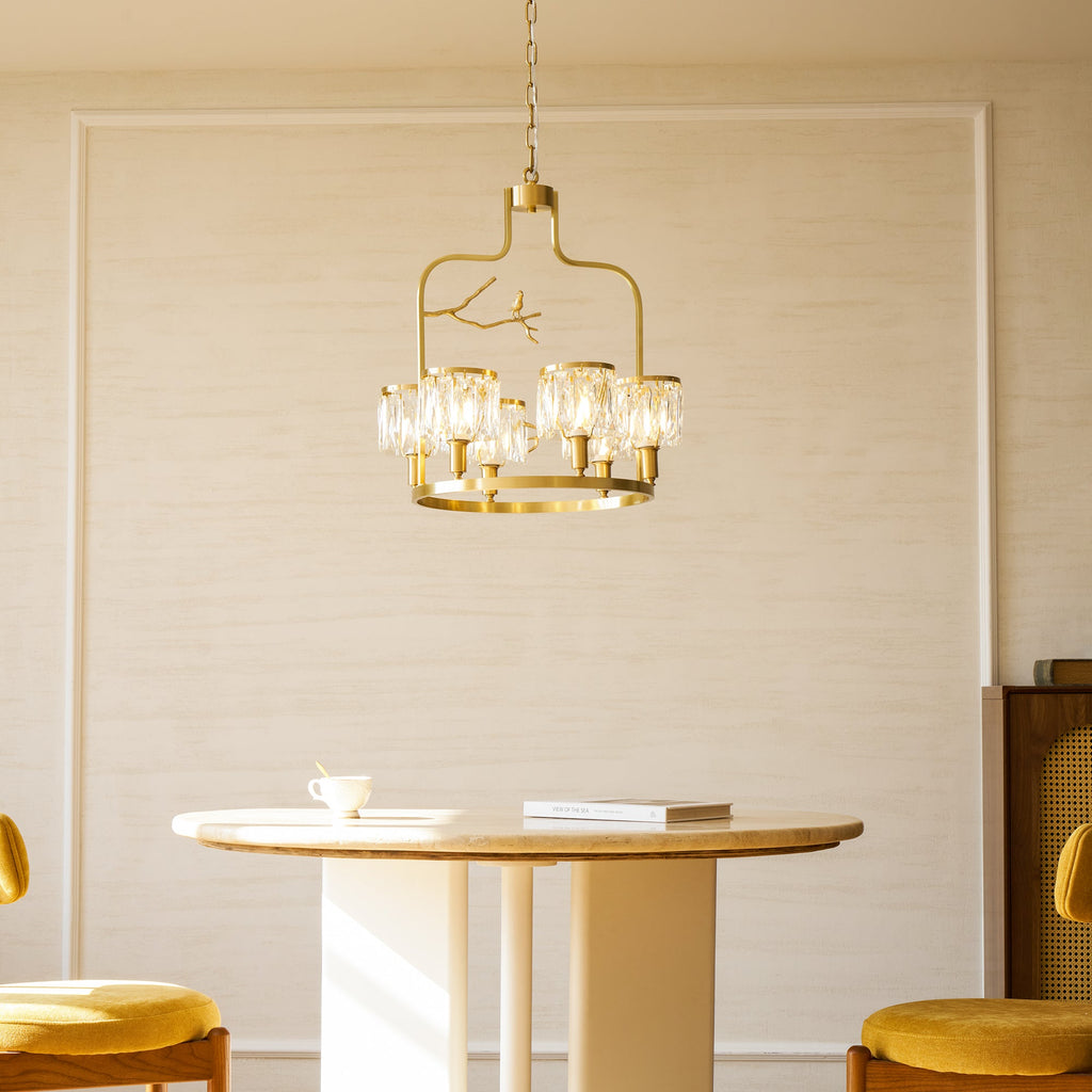 Lampadario Crystal Bird