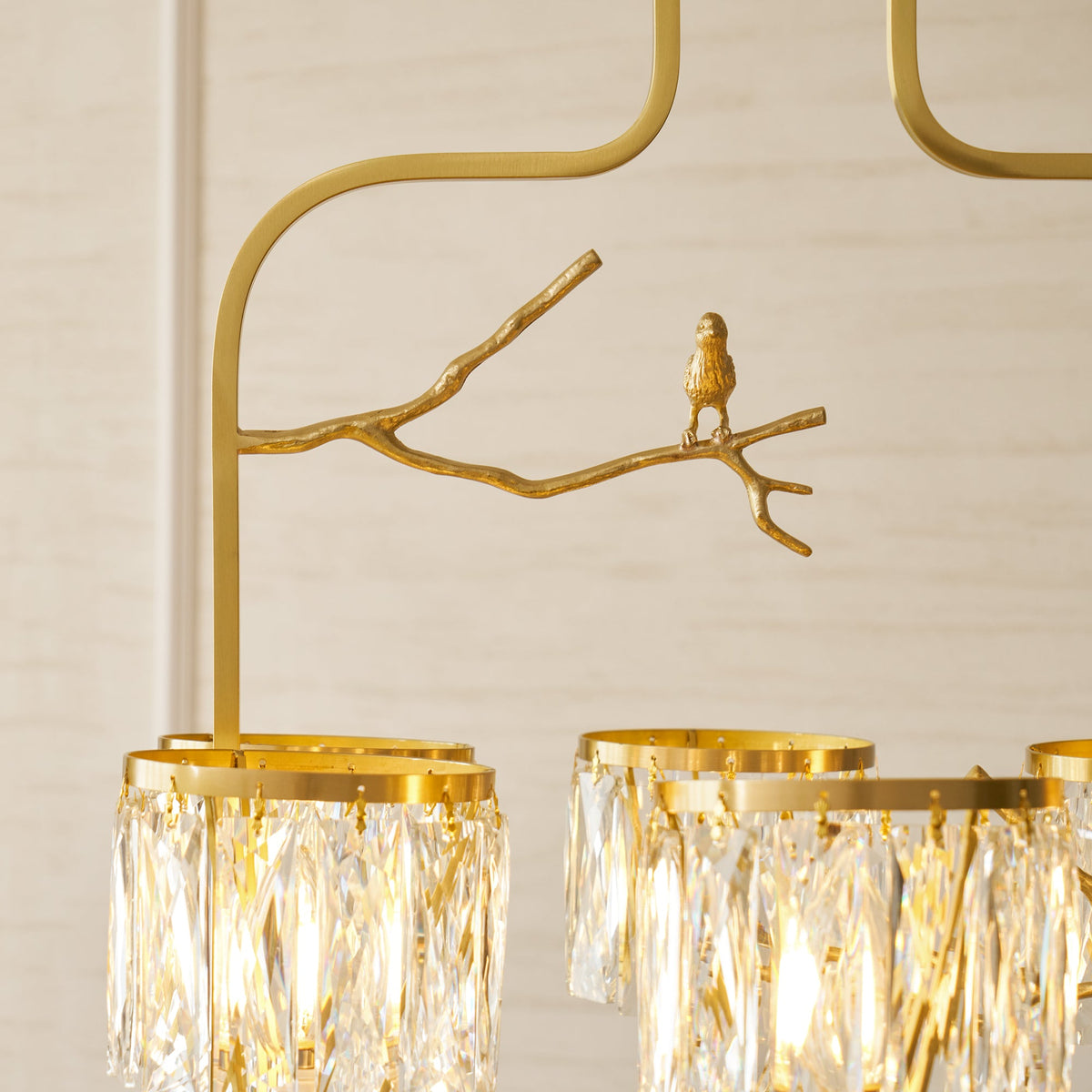 Lampadario Crystal Bird