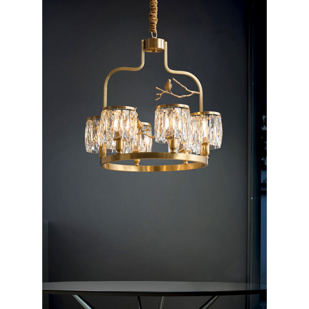 Lampadario Crystal Bird