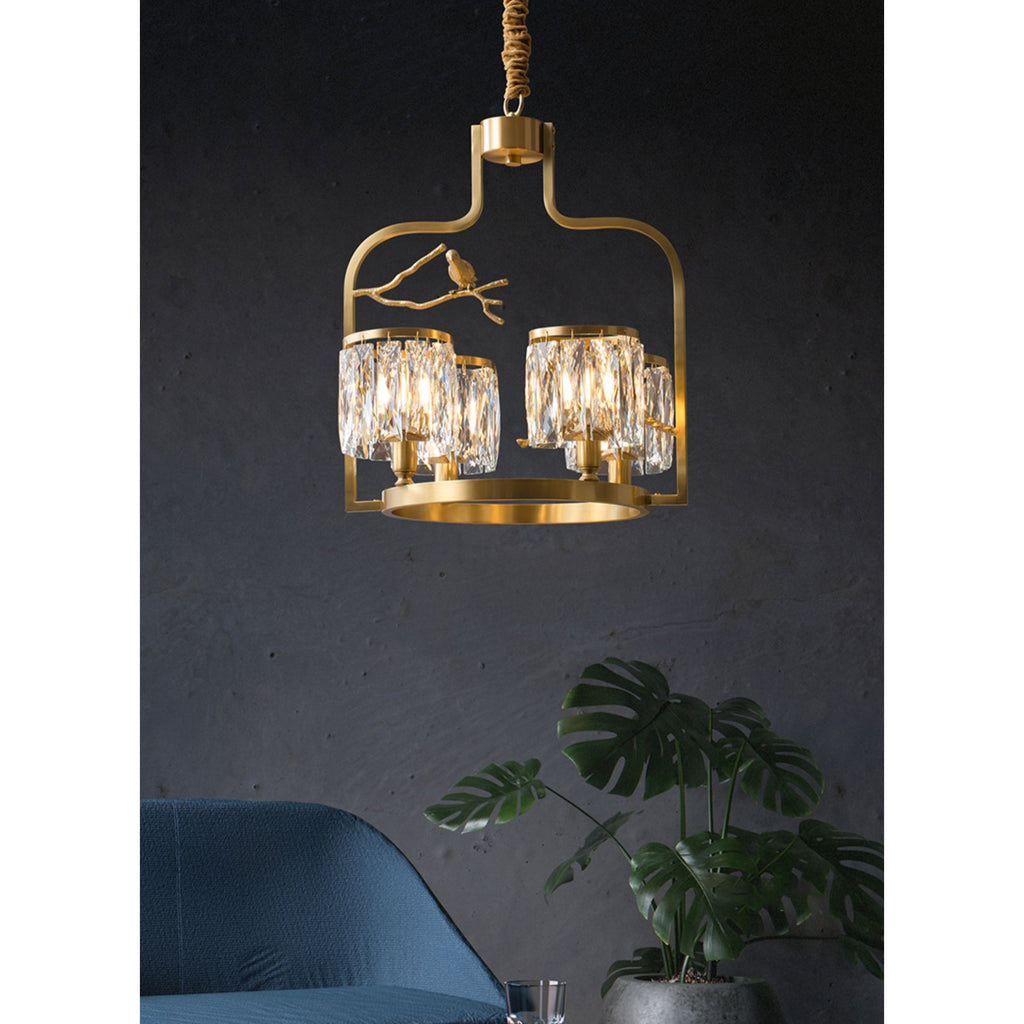 Lampadario Crystal Bird
