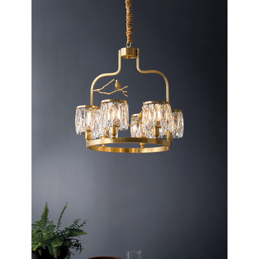 Lampadario Crystal Bird