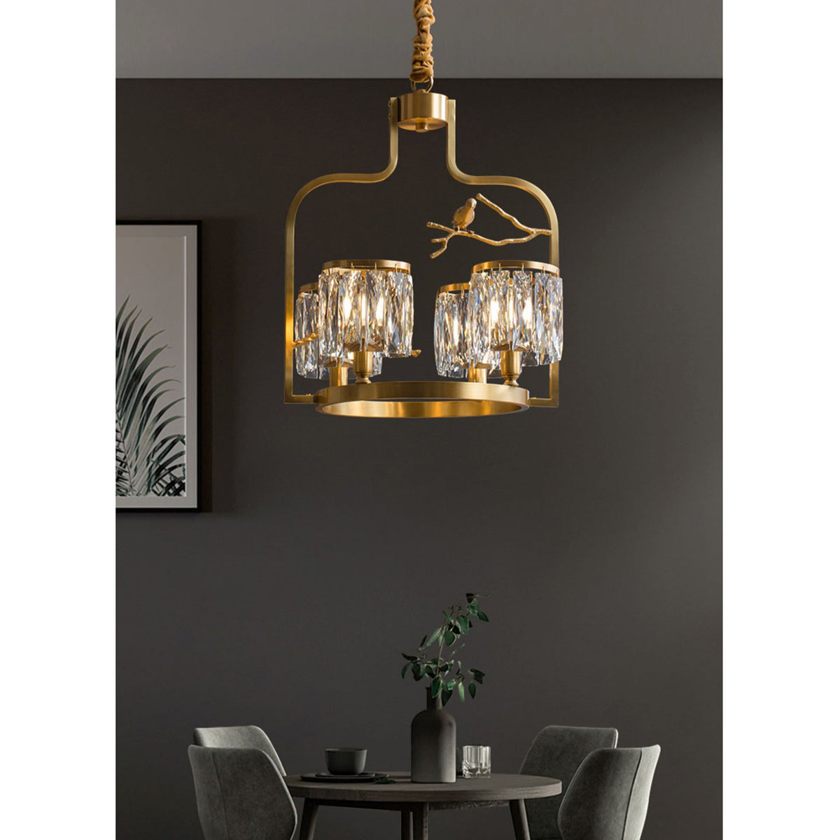 Lampadario Crystal Bird