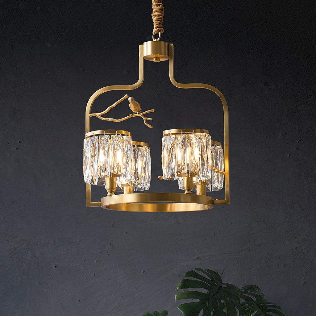 Lampadario Crystal Bird