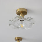 Cullivan Lampada da soffitto – Vetro – Verde – Ø 30 cm – Charme vintage per soggiorno e camera da letto