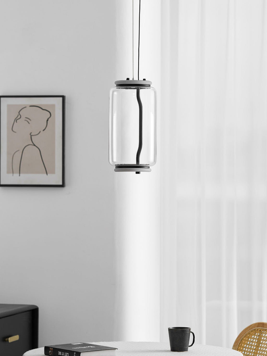 Lampada a sospensione LED cilindrica