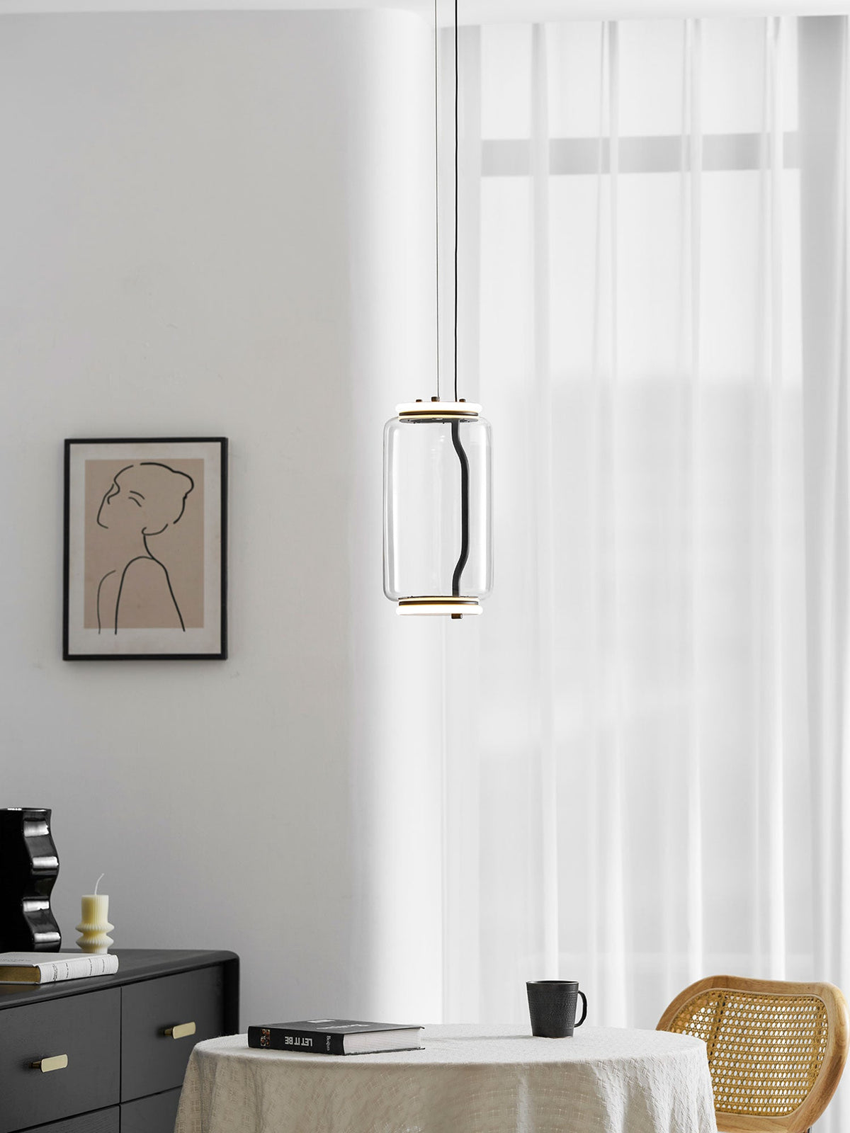 Lampada a sospensione LED cilindrica