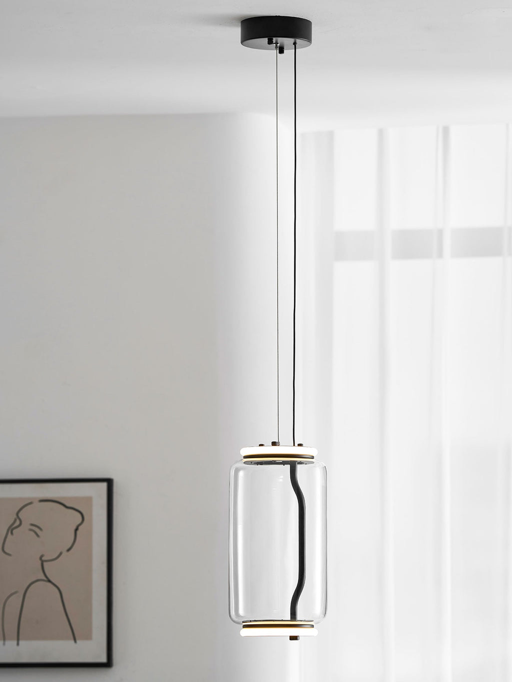 Lampada a sospensione LED cilindrica