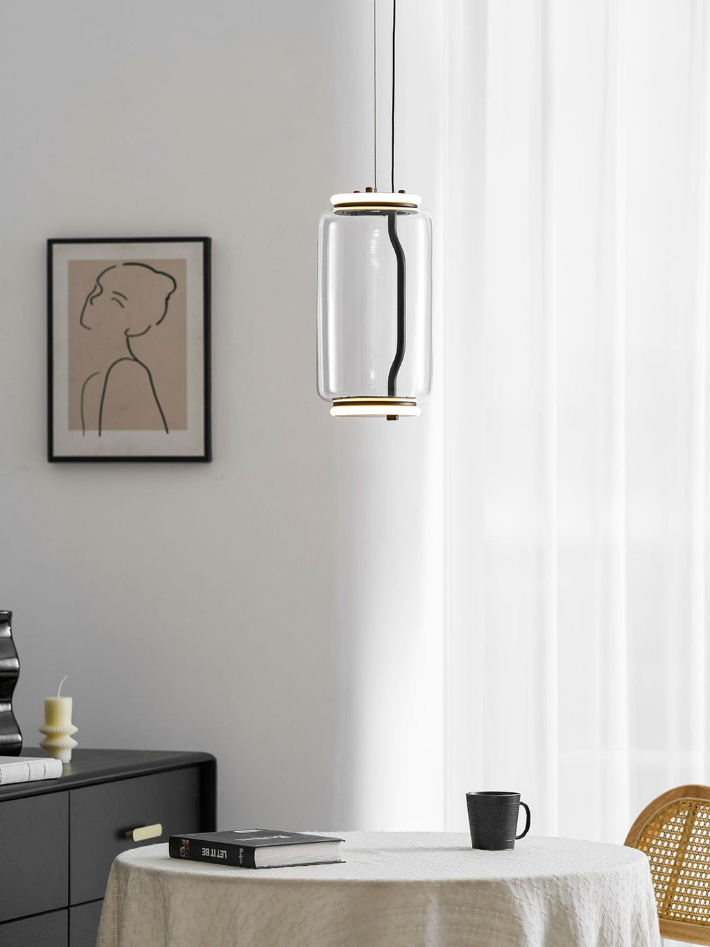 Lampada a sospensione LED cilindrica