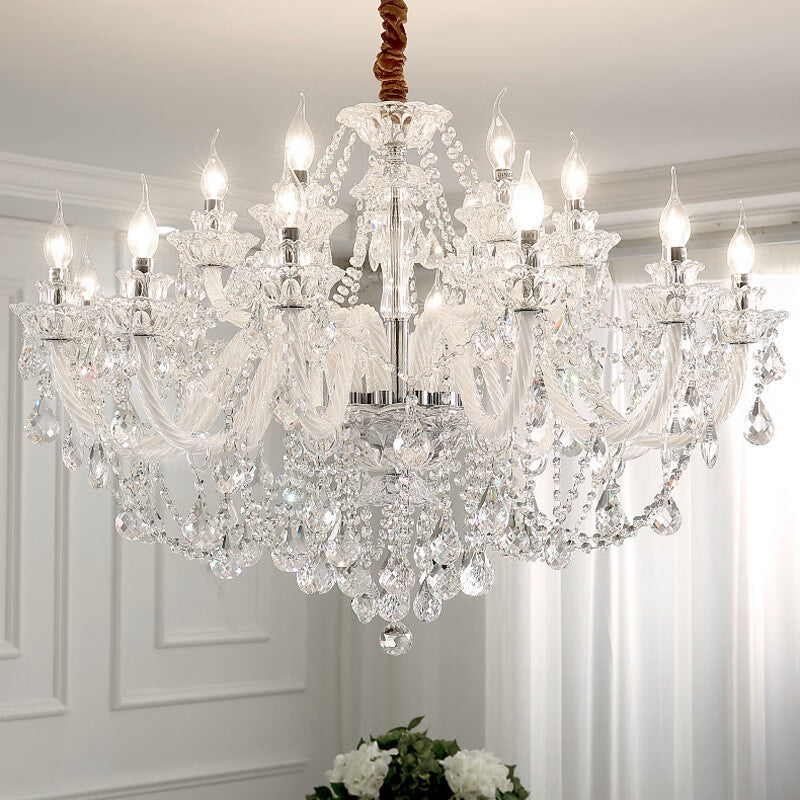 Lampadario Silva in Cristallo Francese per Soggiorno e Sala da Pranzo