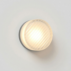 Applique LED da Parete Rotonda in Vetro Lampada Moderna per Camera e Soggiorno