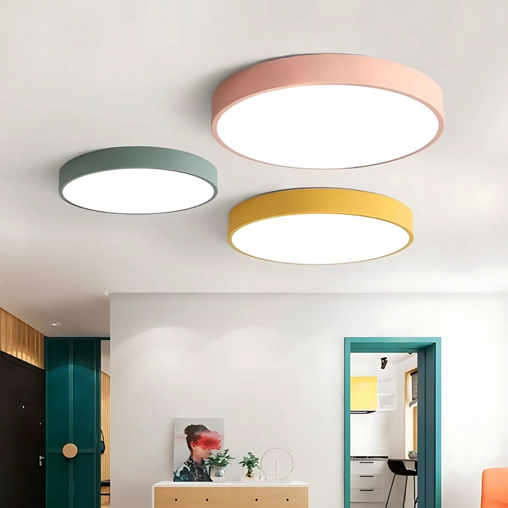Delos - Lampada da soffitto in legno scandinavo con LED