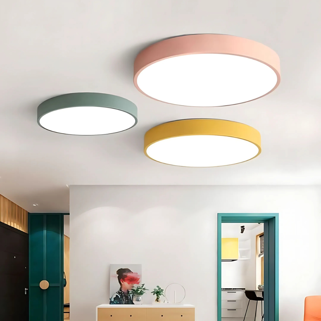 Delos - Lampada da soffitto in legno scandinavo con LED