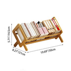 Libreria Modernista Minimalista a Rombo in Bambù Nan per Soggiorno