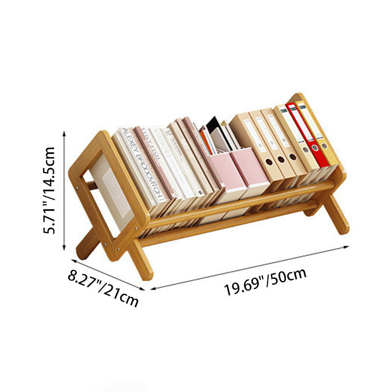 Libreria Modernista Minimalista a Rombo in Bambù Nan per Soggiorno