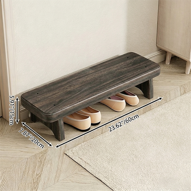 Panca Lunga Rettangolare in Legno Massello Vintage Tradizionale per Soggiorno