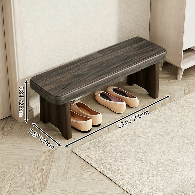 Panca Lunga Rettangolare in Legno Massello Vintage Tradizionale per Soggiorno