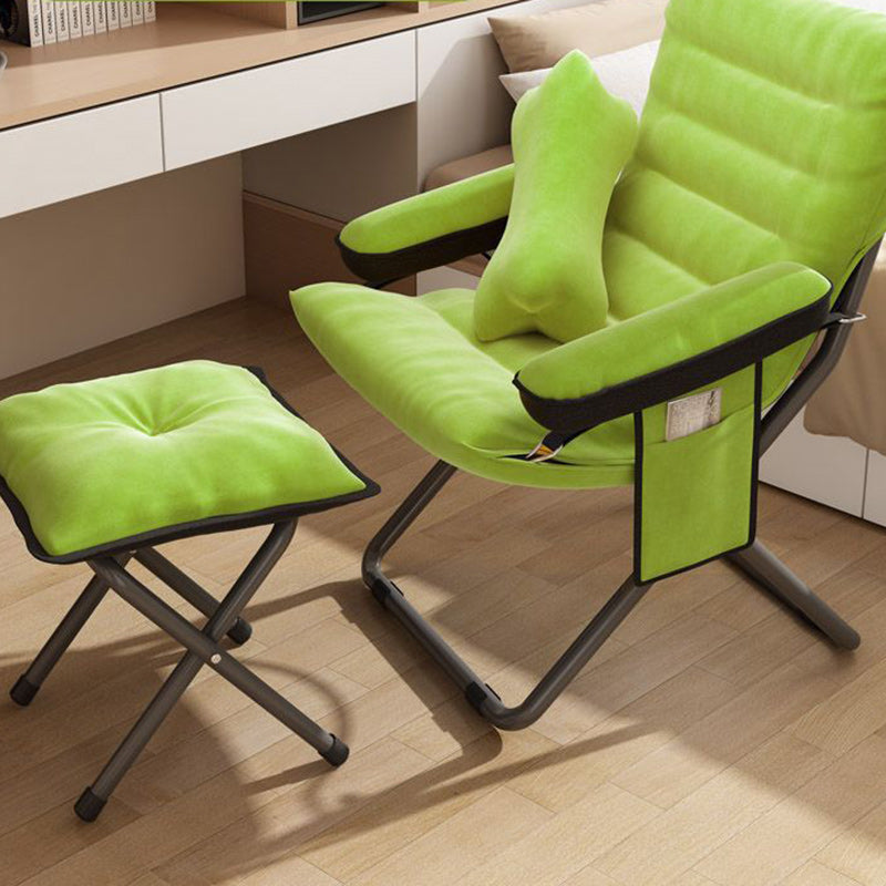 Poltrona Recliner Pieghevole Curva Rettangolare Rivestita in Ferro Scandinavo Contemporaneo per Soggiorno